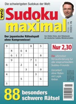 Sudoku Maximal – Nr 1 2024