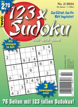 123 x Sudoku – Nr 2 2024