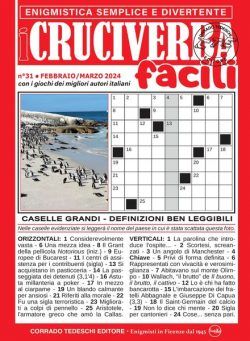 I Cruciverba Facili – Febbraio-Marzo 2024