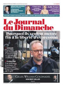 Le Journal du dimanche – 18 Fevrier 2024