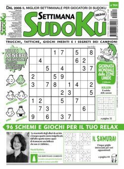 Settimana Sudoku – 2 Febbraio 2024