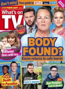 What’s on TV – 3 February 2024