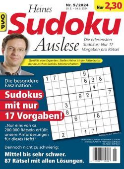 Heines Sudoku Auslese – Nr 5 2024