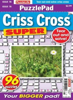 PuzzleLife PuzzlePad Criss Cross Super – Issue 78 – May 2024