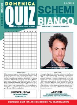 Domenica Quiz Schemi in Bianco – Giugno-Luglio 2024