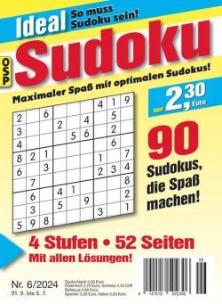 Ideal Sudoku – Nr 6 2024