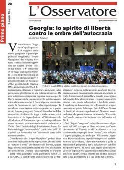 L’Osservatore – 18 Maggio 2024