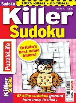 PuzzleLife Killer Sudoku – Issue 40 – June 2024