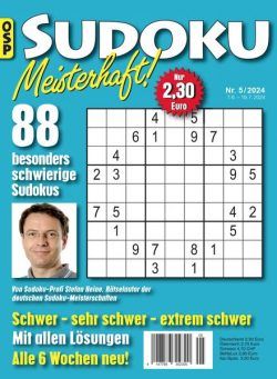 Sudoku Meisterhaft – Nr 5 2024