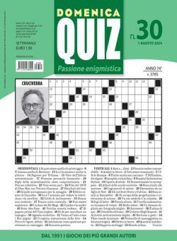 Domenica Quiz – 1 Agosto 2024