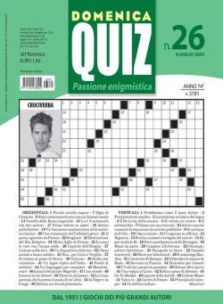 Domenica Quiz – 4 Luglio 2024