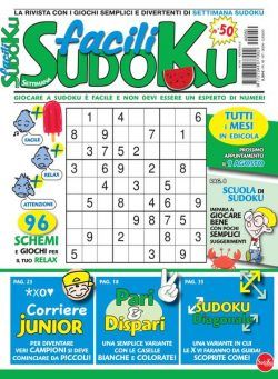 Facili Sudoku – Luglio 2024
