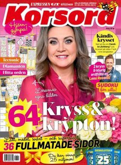 Korsord – 22 Juli 2024