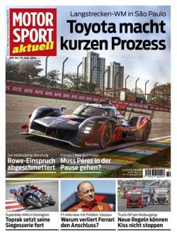 Motorsport aktuell – 16 Juli 2024