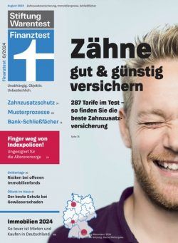 Stiftung Warentest Finanztest Magazin – August 2024