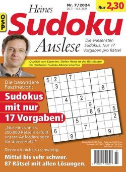 Heines Sudoku Auslese – Nr 7 2024