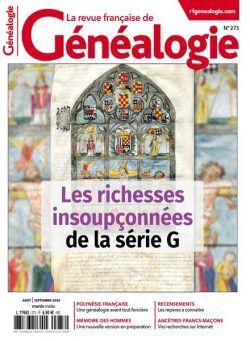 La Revue francaise de Genealogie – Aout-Septembre 2024