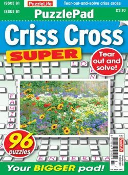 PuzzleLife PuzzlePad Criss Cross Super – August 2024