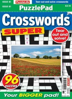 PuzzleLife PuzzlePad Crosswords Super – August 2024