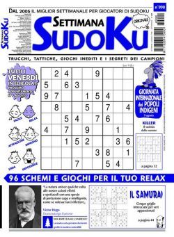 Settimana Sudoku – 2 Agosto 2024