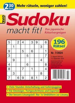 Sudoku macht fit – Nr 7 2024