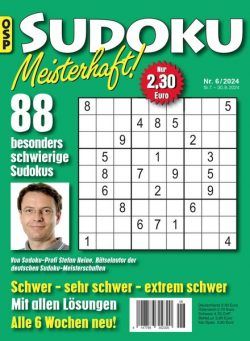 Sudoku Meisterhaft – Nr 6 2024