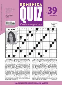 Domenica Quiz – 3 Ottobre 2024