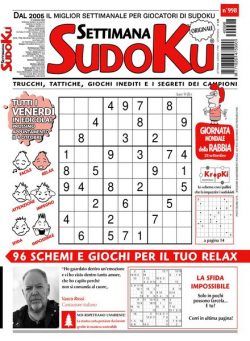 Settimana Sudoku – 27 Settembre 2024