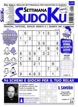 Settimana Sudoku – 6 Settembre 2024