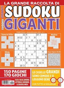 Sudoku Giganti – Ottobre-Dicembre 2024