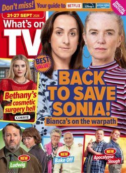 What’s on TV – 21 September 2024