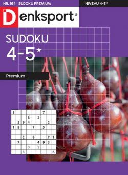 Denksport Sudoku 4-5 premium – 1 Oktober 2024