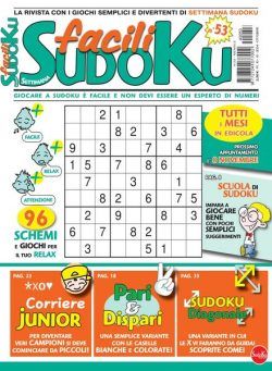 Facili Sudoku – Ottobre 2024