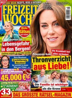 Freizeitwoche – 30 Oktober 2024