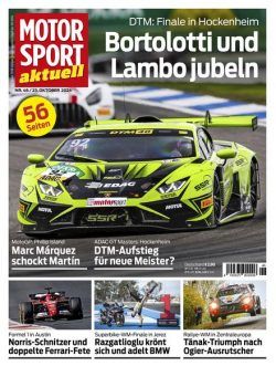 Motorsport aktuell – 22 Oktober 2024