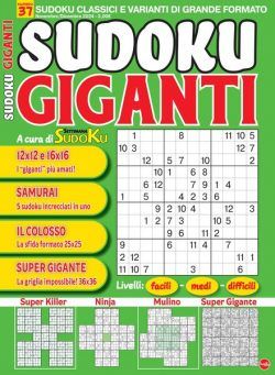 Sudoku Giganti – Novembre-Dicembre 2024