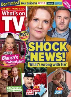 What’s on TV – 28 September 2024