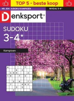 Denksport Sudoku 3-4 kampioen – 7 November 2024