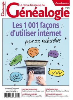 La Revue francaise de Genealogie – Decembre 2024 – Janvier 2025