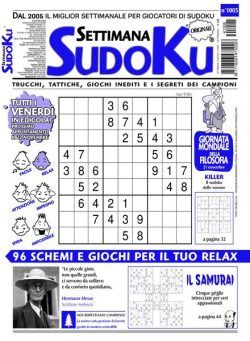 Settimana Sudoku – 15 Novembre 2024