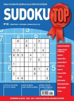 Sudoku Top – Novembre-Dicembre 2024 – Gennaio 2025