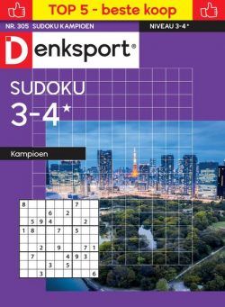 Denksport Sudoku 3-4 kampioen – 28 November 2024