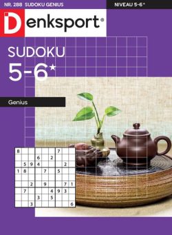 Denksport Sudoku 5-6 genius – 26 December 2024