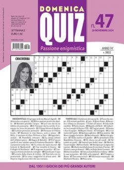 Domenica Quiz – 28 Novembre 2024