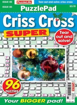 PuzzleLife PuzzlePad Criss Cross Super – November 2024