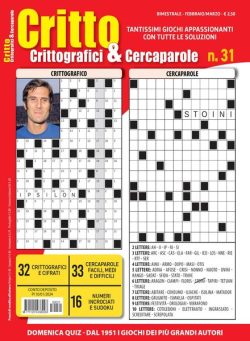 Crittografici & Carcaparole – Febbraio-Marzo 2025