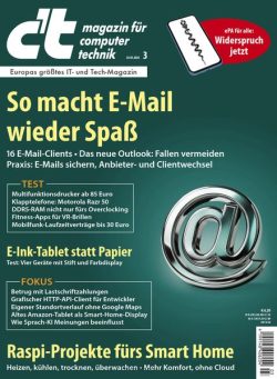 c’t Magazin fur Computertechnik – 23 Januar 2025