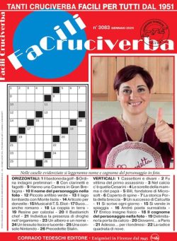 Facili Cruciverba N3083 – Gennaio 2025