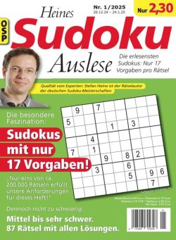 Heines Sudoku Auslese – Nr 1 2025