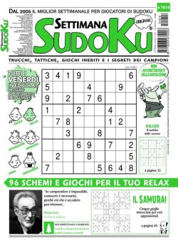 Settimana Sudoku – 17 Gennaio 2025